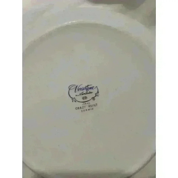 VINTAGE VERSATONE CRAZY QUILT SERVING DISH - Picture 2 of 3